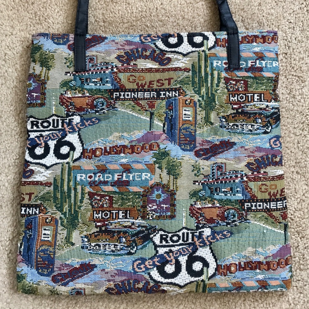 Route 66 Zip Canvas Tote
